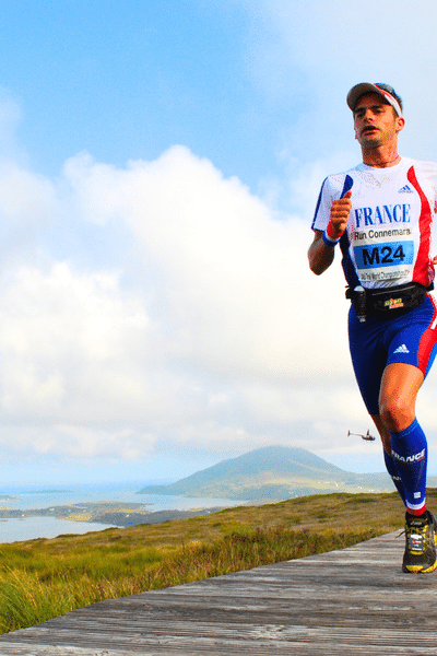 Érik Clavery lors d'une course en Irlande