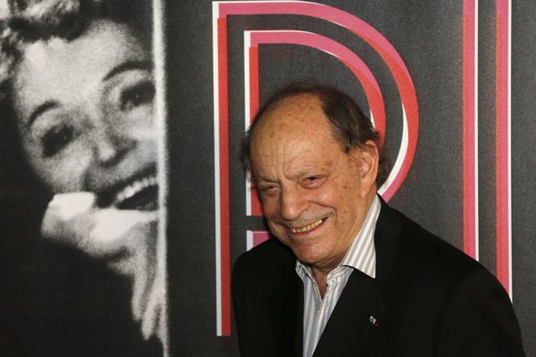 Charles Dumont lors de l'exposition "Piaf" à la BNF de Paris en avril 2015.