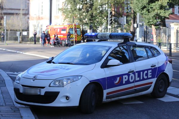 Une voiture de policer à Mulhouse en janvier 2020