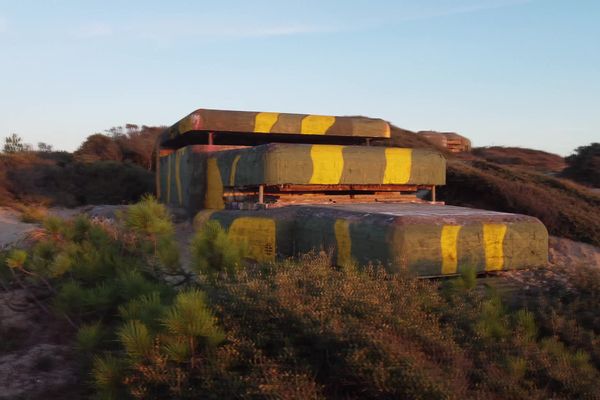 Le bunker avec ses couleurs d'origine.