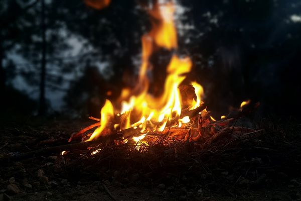 Un feu allumé dans une forêt. (photo d'illustration)