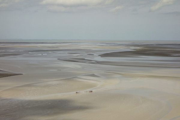 Grisaille nuageuse en Baie du Mont-Saint-Michel