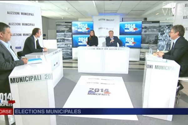 Les trois candidats de Porto Vecchio, le 12 mars 2014