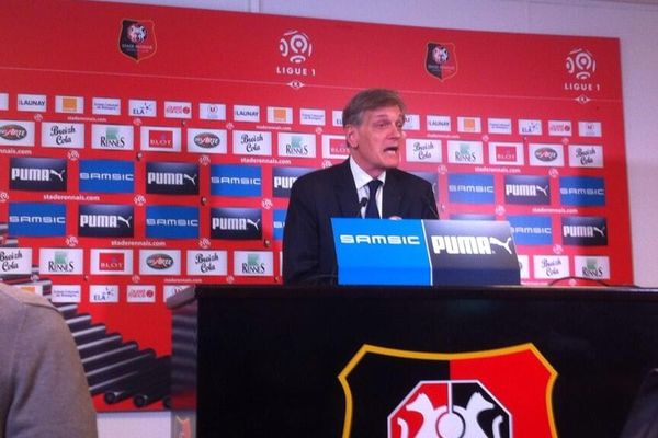 Frédéric de Saint Sernin à la conférence de presse du Stade Rennais