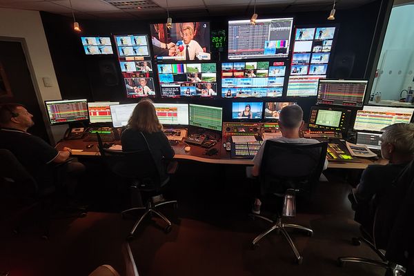 L'occasion de découvrir l'envers du décor, ici la régie de France 3 à Amiens.