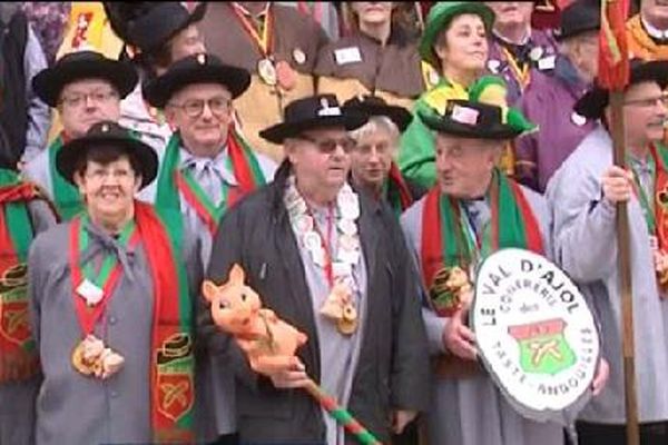 La docte et éminente Confrérie des Taste Andouilles et Gandoyaux du Val d'Ajol.