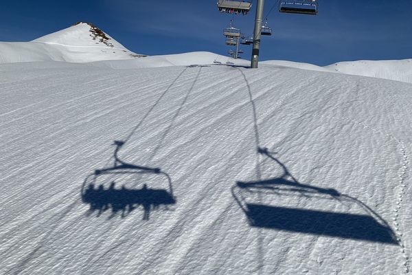 La station de ski de La Plagne le 30 décembre 2021.