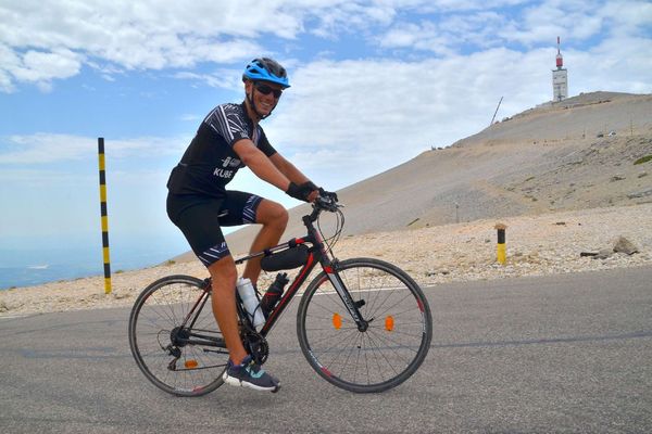 Théo Chenu, ici lors de son ascension du Mont Ventoux