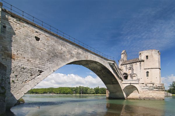 Le Rhône à hauteur du Pont Saint-Bénézet à Avignon (image d'illustration )