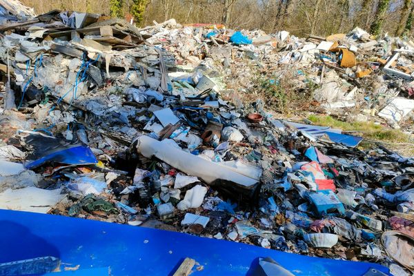 La décharge sauvage des abords d'Orry-la-Ville (Oise) est composée de 3 000 tonnes de déchets accumulés pendant des années.