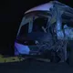 Le car accidenté a été remorqué dans la nuit du 1er décembre 2024, à Porté-Puymorens (Pyrénées-Orientales).