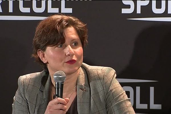 La nouvelle ministre des Sports après le remaniement de septembre dernier, Roxana Maracineanu, en visite à Montpellier ce jeudi.