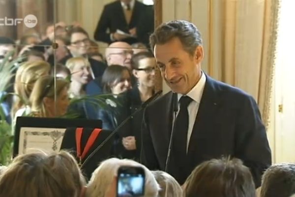 Nicolas Sarkozy à Bruxelles le 27 mars 2013