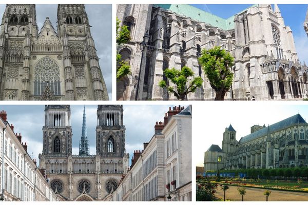 Les villes de Tours, Bourges, Orléans et Chartres sont également connues pour leur cathédrale.