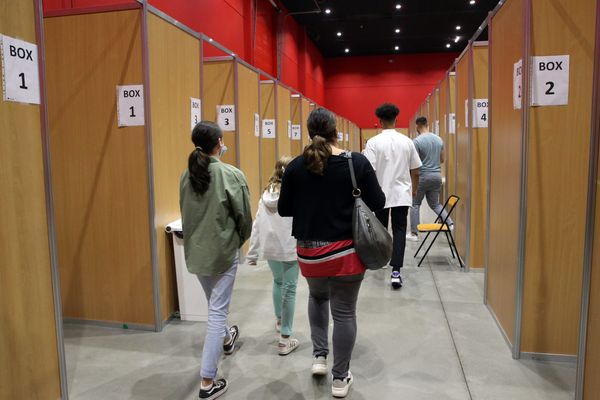 Le centre de vaccination du parc expo de Colmar, le 13 juillet 2021