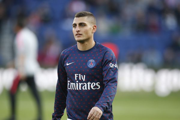 Marco Verratti à l'échauffement avant la rencontre contre l'Amiens SC, le 20 octobre au Parc des Princes. 