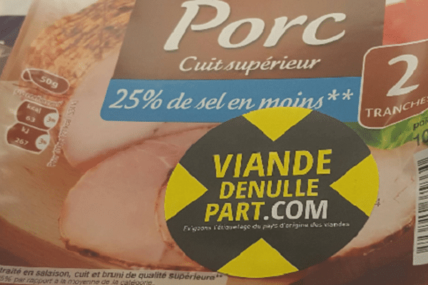 L'origine de la viande contenue dans cette barquette n'est pas mentionnée.