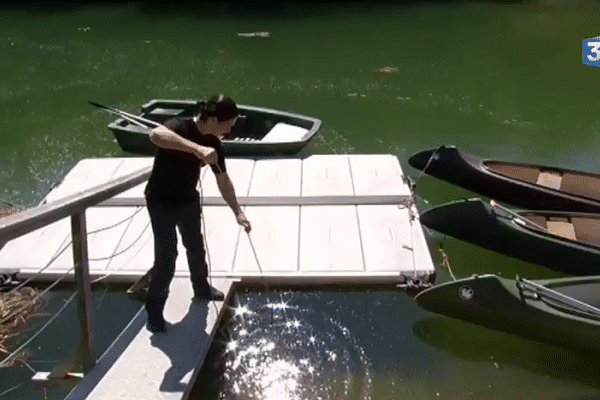 Au bord de la rivière, la pêche aux écrevisses.