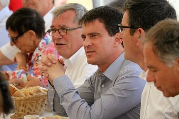 Manuel Valls à Trèbes dans l'Aude en juin 2014