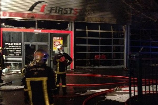 Les pompiers lors de l'intervention