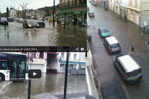 Des fortes pluies sont tombées au Havre lundi soir.