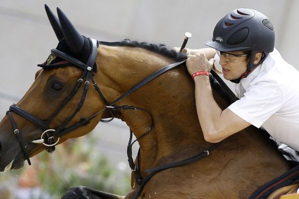 Guillaume Canet lors du Jumping de Monaco 2014.