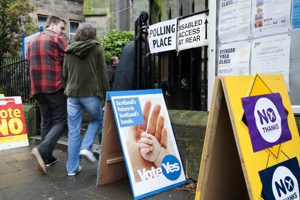 Bureau de vote dans le sud d'Edinbourg