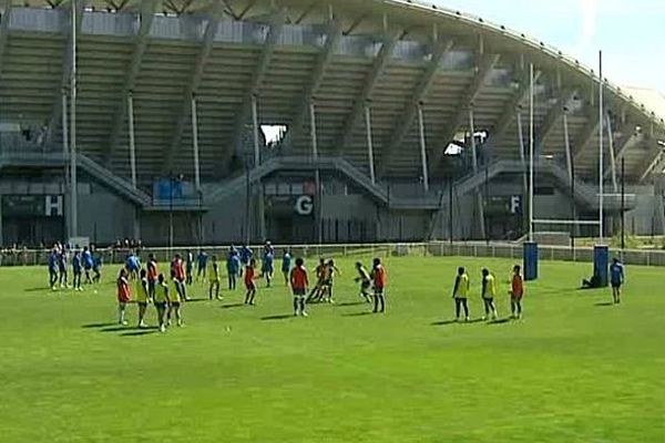 Montpellier - le MHR à l'entraînement au stade Yves du Manoir - 15 avril 2014