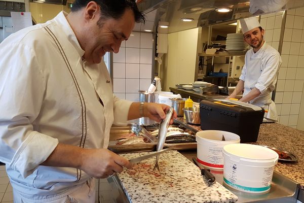 Le chef Wilfrid Chaplain, cuisinier au restaurant étoilé le Radio.