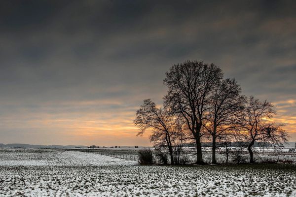 Dans l'Orne, l'Eure ou la Seine-Maritime, des chutes de neige pourront blanchir les sols des campagnes d'ici à l'arrivée de la pluie.