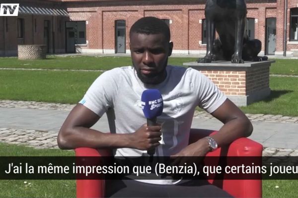 Ibrahim Amadou (LOSC) pendant son entretien avec RMC