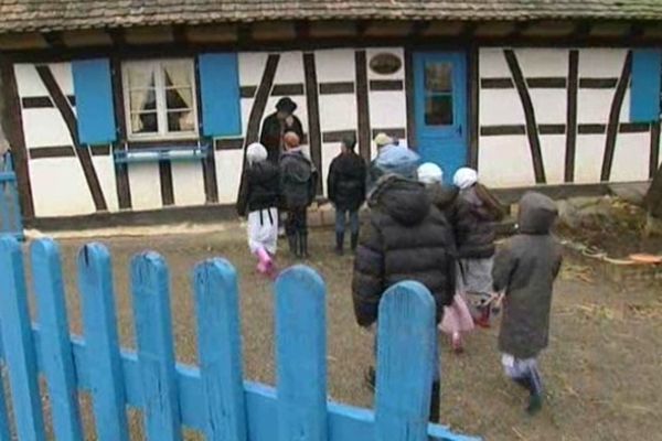 Visite d'enfants à l'Ecomusée d'Alsace