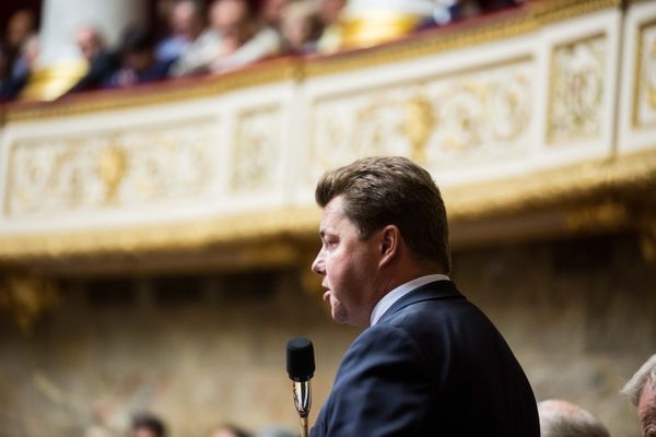 Édouard Courtial lors de la séance de questions au gouvernement à l'Assemblée nationale en octobre 2016.