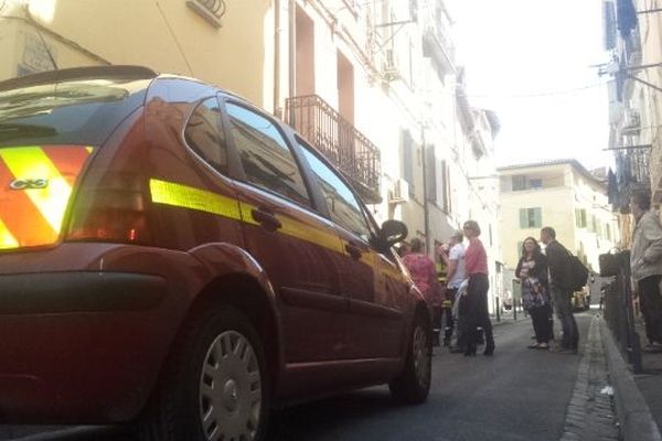 L'intervention des pompiers dans le centre de Perpignan