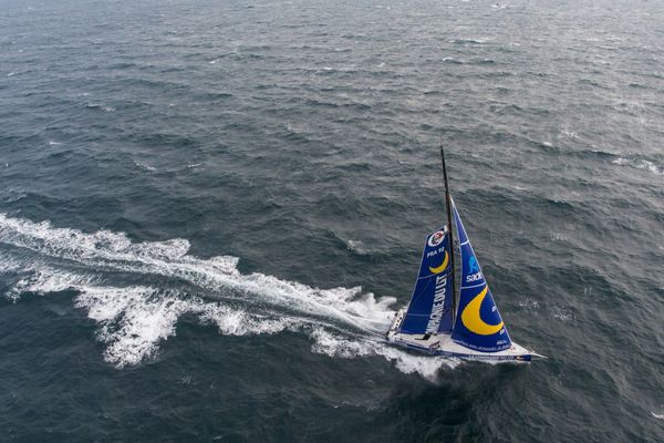 Le navire de Stéphane Le Diraison, l'Imoca Compagnie du Lit/Ville de Boulogne-Billancourt.