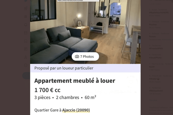 F3 de 60m2 pour 1700€/mois.Location à l’année scolaire. Comment ne pas être séduit ??