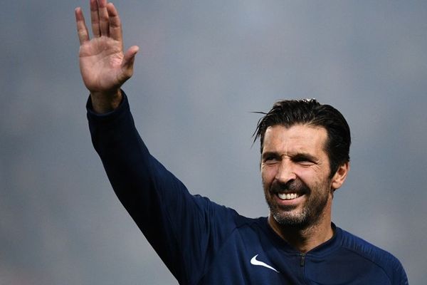 Gianluigi Buffon lors du match de Ligue 1 entre le PSG et l'OL au Parc des Princes, le 7 octobre 2018.