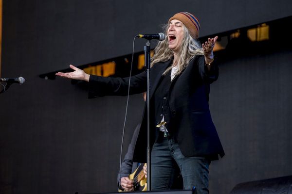 Patti Smith au British Summer Time à Hyde Park, le 1 juillet 2016. 
Photo Dafydd Owen - MaxPPP