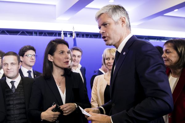 Christelle Morançais aux côtés de Laurent Wauquiez le 21 novembre 2018