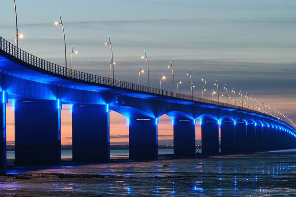 Le Pont d'Oléron éclairé (Archives)