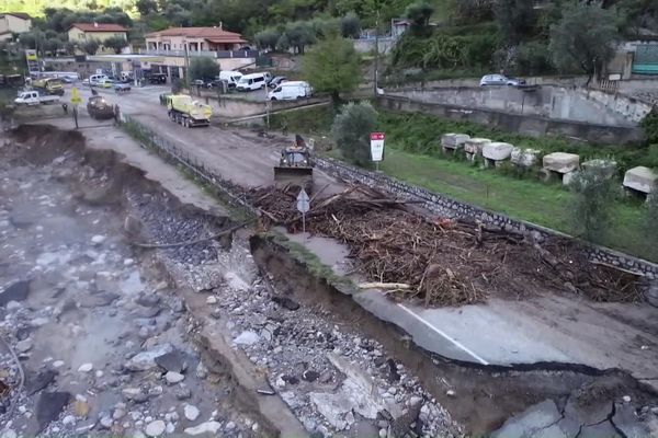 La vallée de la Roya a subi des crues d'une violence inédite le 2 octobre 2020. 