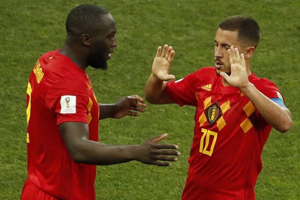 Roméo Lukaku et Eden Hazard célèbrent le deuxième but des Diables rouges face au Panama (3-0)