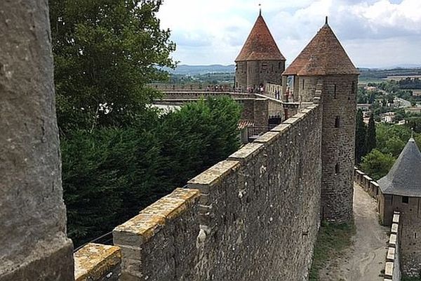 Remparts de la Cité de Carcassonne. Août 2015.