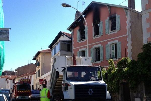 l'incendie s'est déclaré au deuxième étage de cette habitation du centre-ville de Barritz