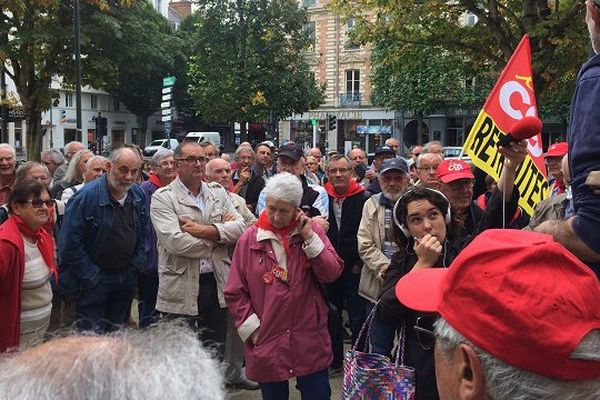 En septembre 2016, les retraités manifestaient à Rennes contre le gel des pensions.