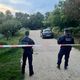 Un barrage policier au bois de Boulogne où le corps de l'étudiante a été retrouvé.