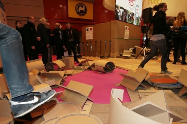 Le stand du ministère de l'agriculture a été entièrement démonté