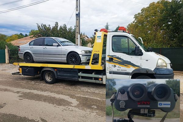 L'automobiliste, flashé à deux fois la vitesse autorisée, s'est vu confisquer sa voiture.