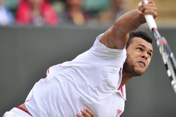 Jo-Wilfried Tsonga lors de son match contre Mardy Fish