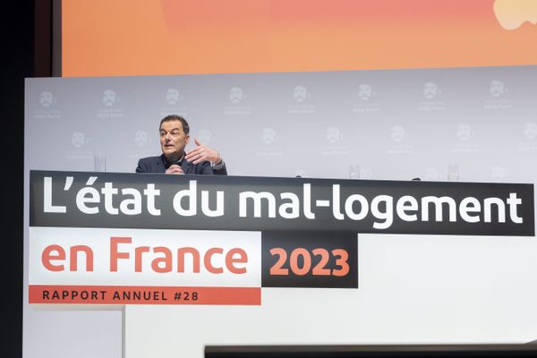 Paris,1er février 2023 : présentation du rapport annuel de la Fondation Abbe Pierre sur le mal logement. En France, plus de 12 millions de personnes sont touchées à des degrés divers par la crise du logement.